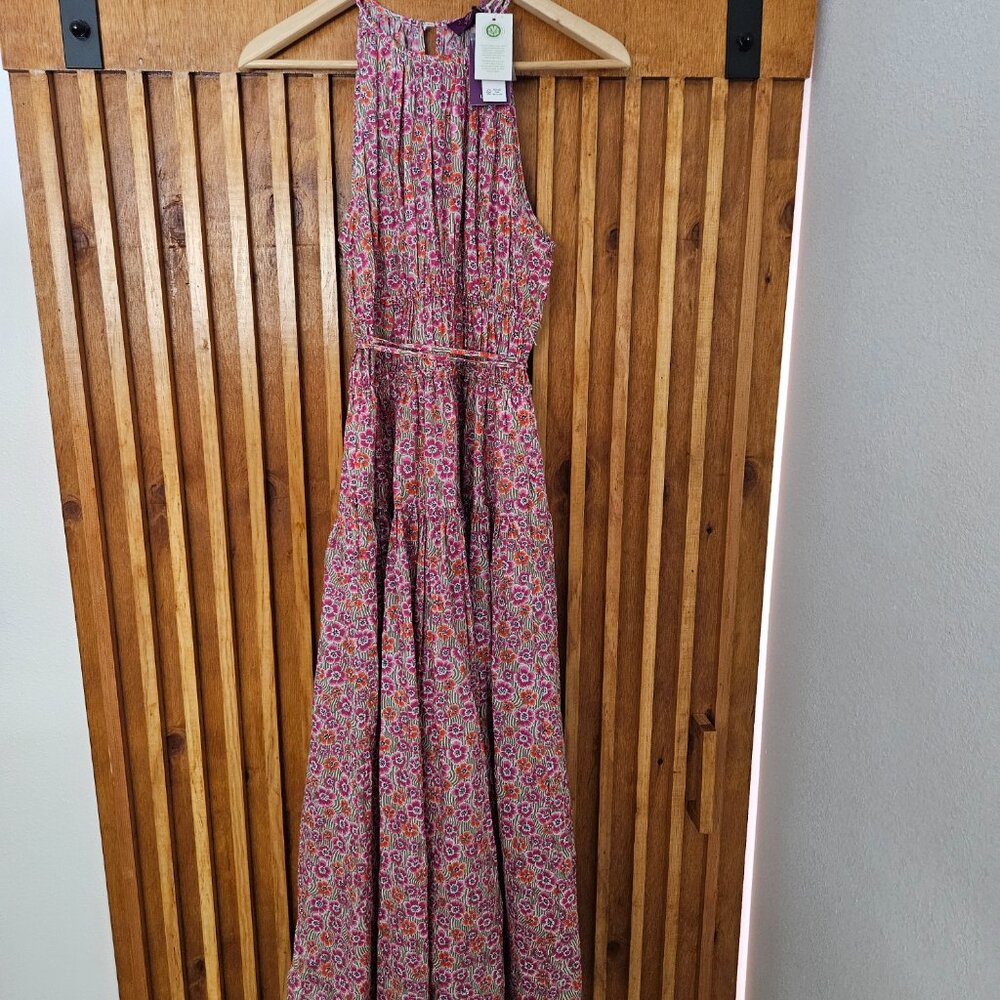 Tie-waist halter dress